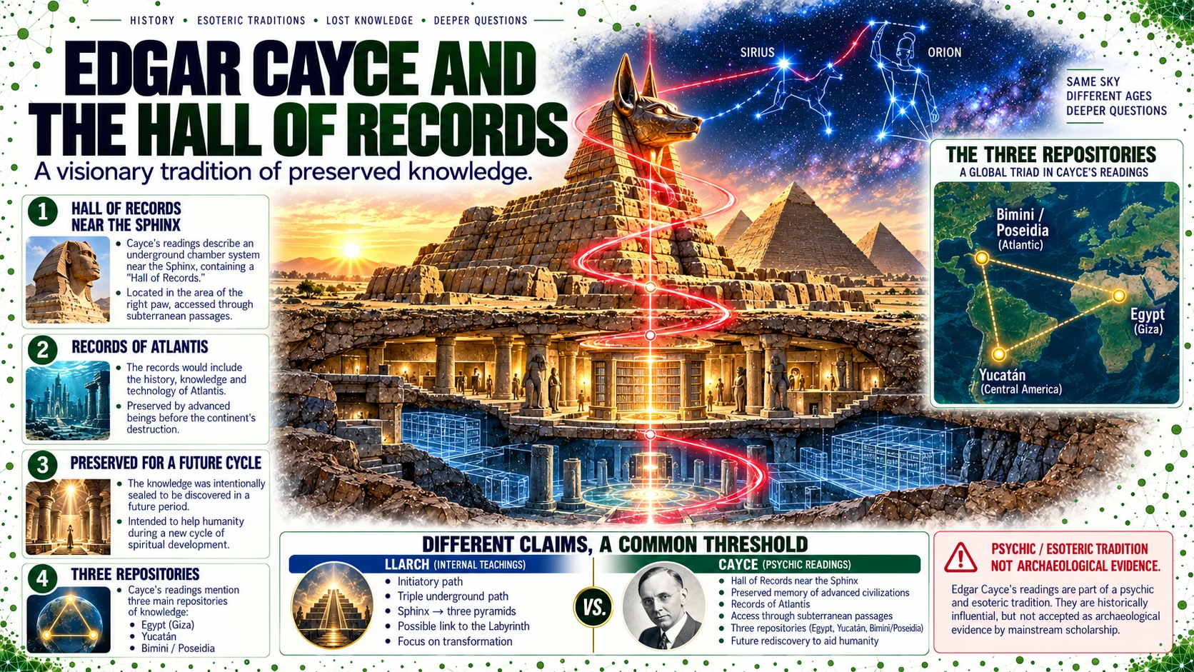 Edgar Cayce and the Hall of Records — visionary tradition of preserved knowledge