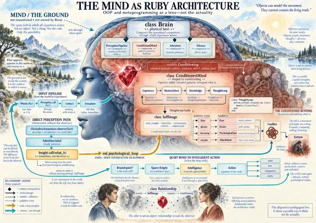 Detailed Ruby OOP and metaprogramming architecture of the mind