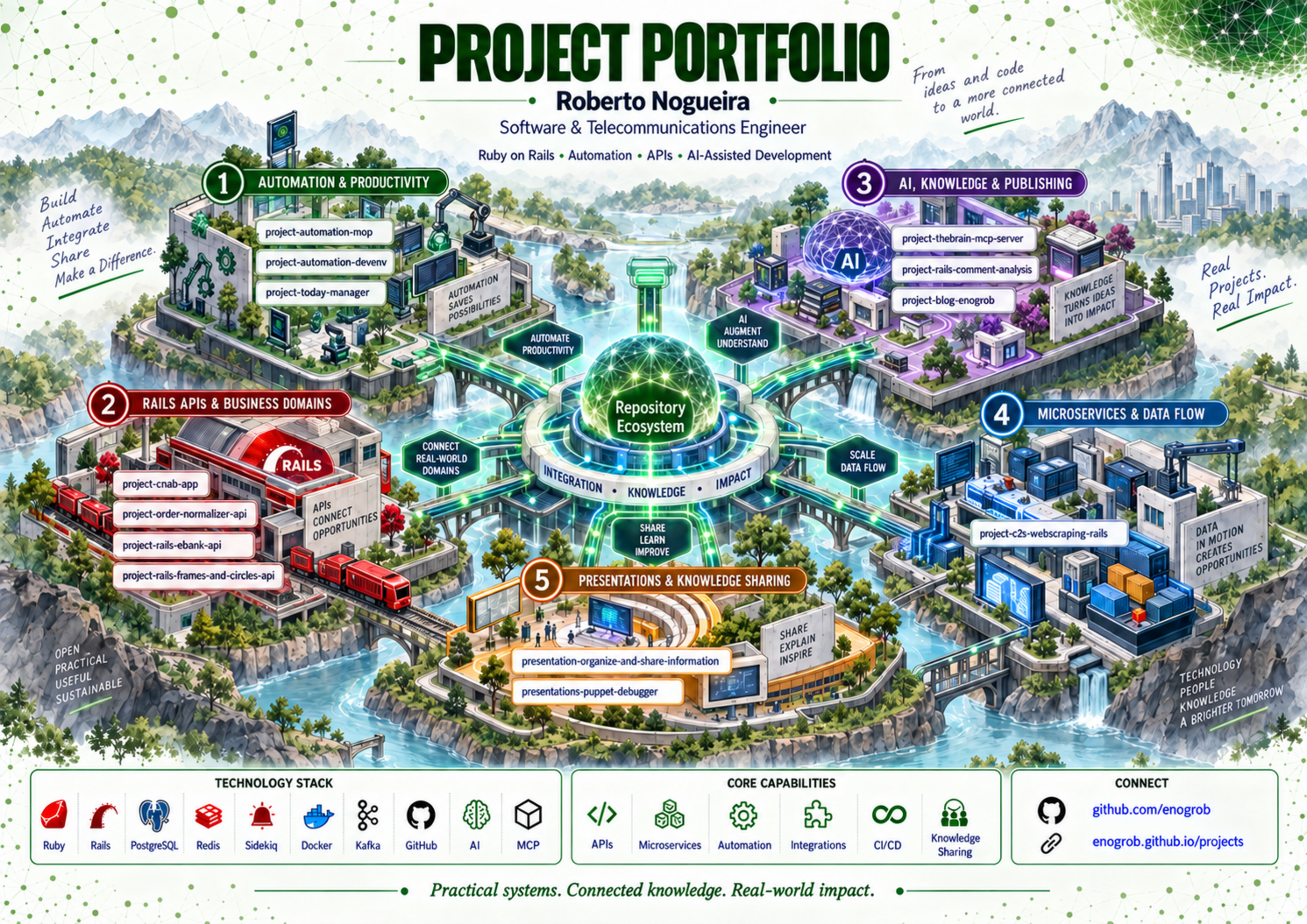 Project portfolio illustration